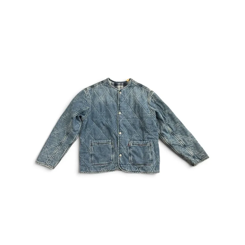 Levis NWT Lodi Liner Reversible Blanket Lined Chore Denim Coat Quilted M